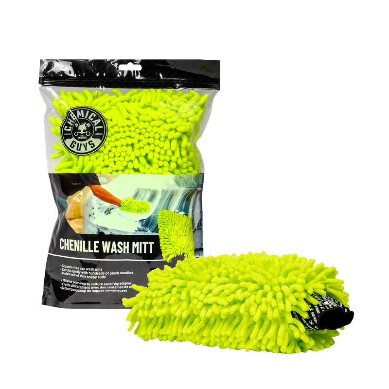 Chemical Guys Chennille Microfiber Premium Scratch Free Wash Mitt - Green