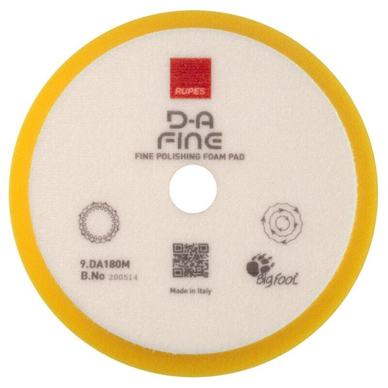 Rupes DA Yellow Fine Foam Pad - 7 Inch