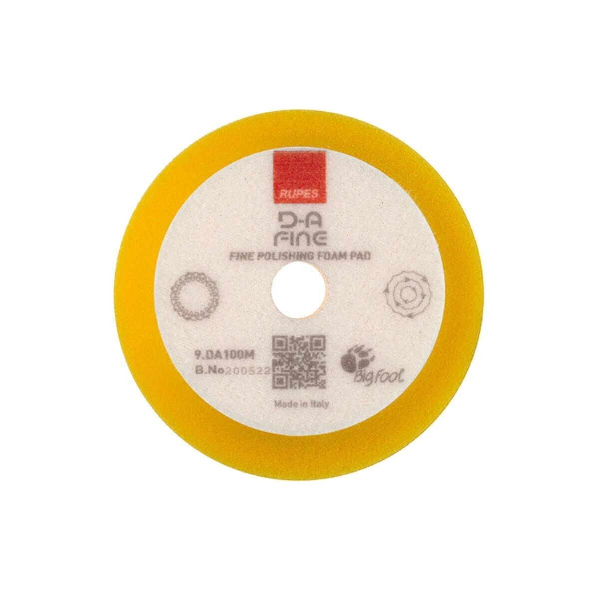 Rupes DA Yellow Fine Foam Pad - 4 Inch