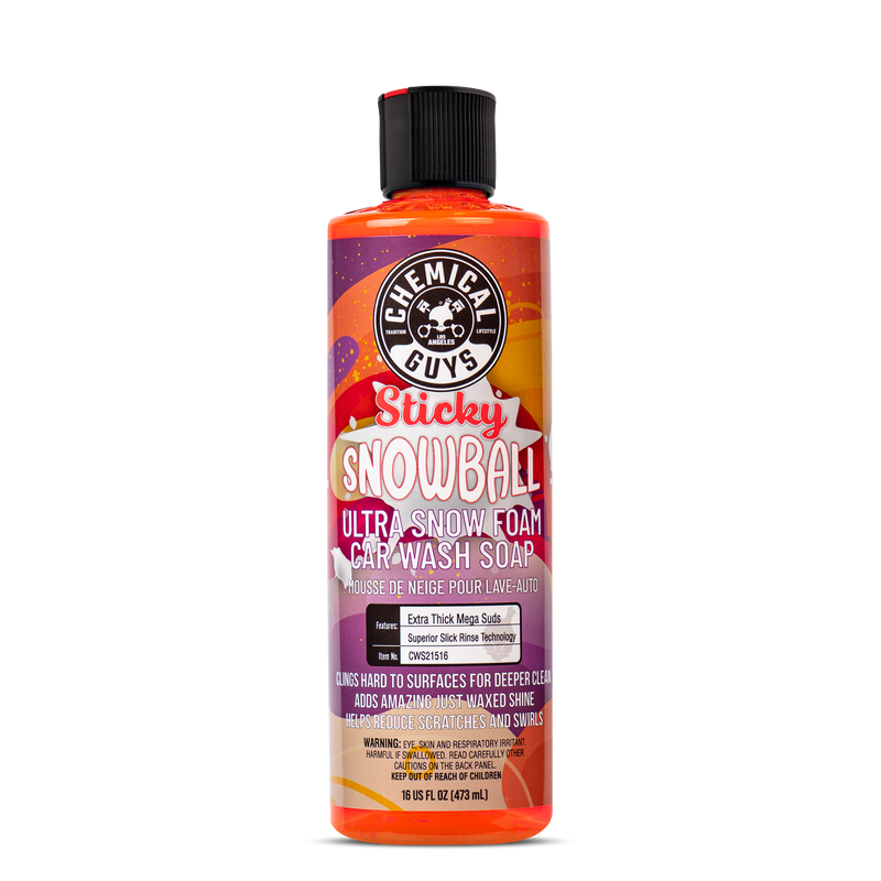 Chemical Guys Sticky Snowball Snow Foam Auto Wash 16 Oz.