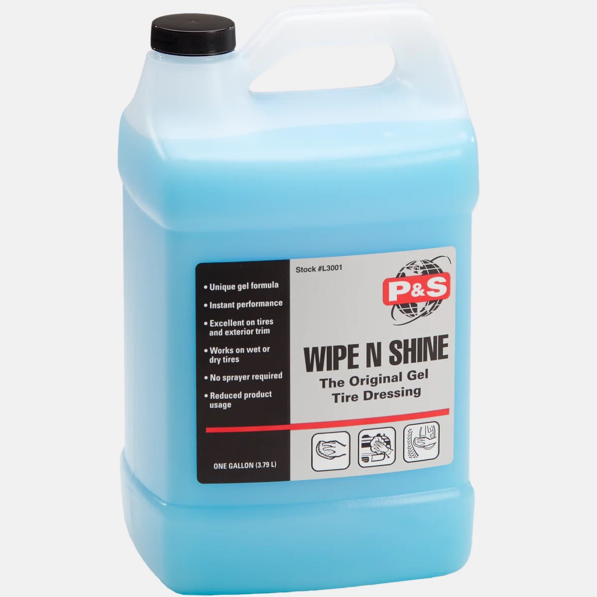 P&amp;S Wipe N Shine Tire Dressing Gel 1 Gallon