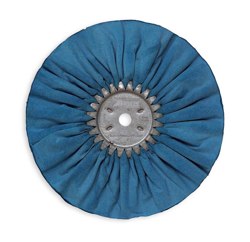 Zephyr - AWB 58-10CD 10&quot; BLUE - Heavy Cut Clear Dipped Airway Buffing Wheel