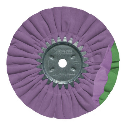 Zephyr - AWP 58-10SC PURPLE / GREEN COMBO SMOOTH CUT Standard Airway Buffing Wheels