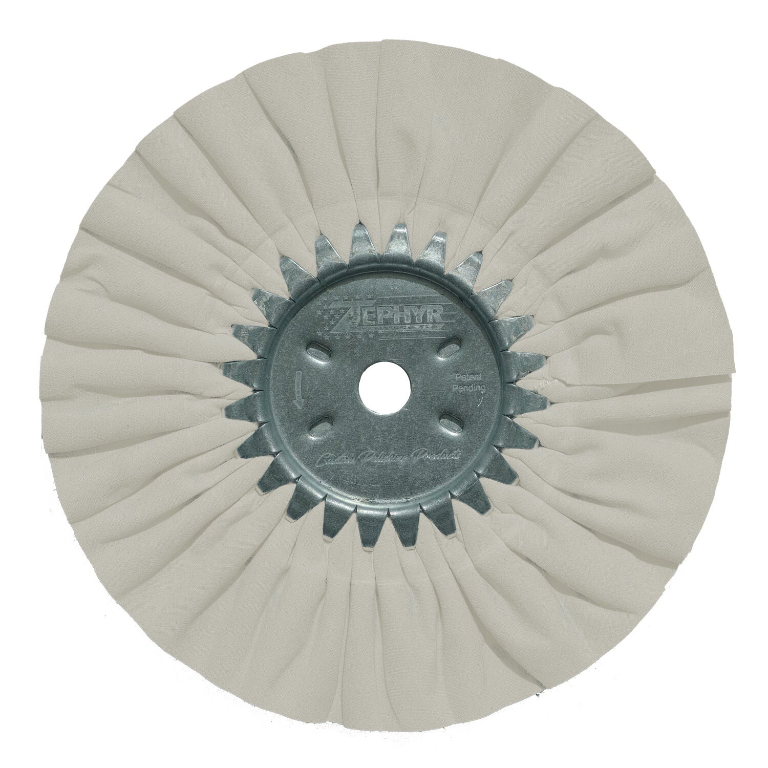 Zephyr - AWW 58-10HR 10” WHITE UNTHREAD Standard Airway Buffing Wheels