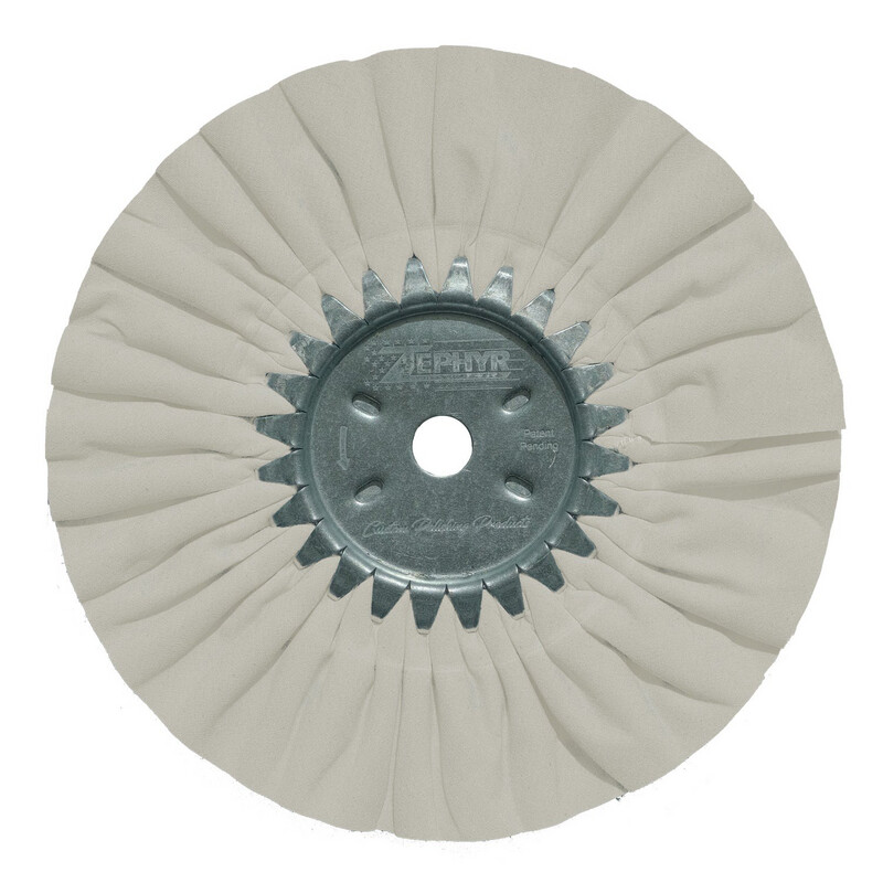 Zephyr - AWW 58-10HR 10” WHITE UNTHREAD Standard Airway Buffing Wheels