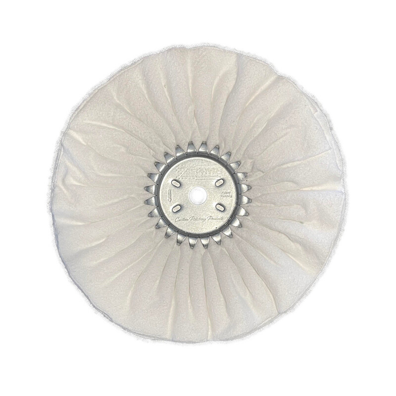 Zephyr - AWW 58-10FL 10” White Domet Flannel Finish Airway Buffing Wheels Signature Series