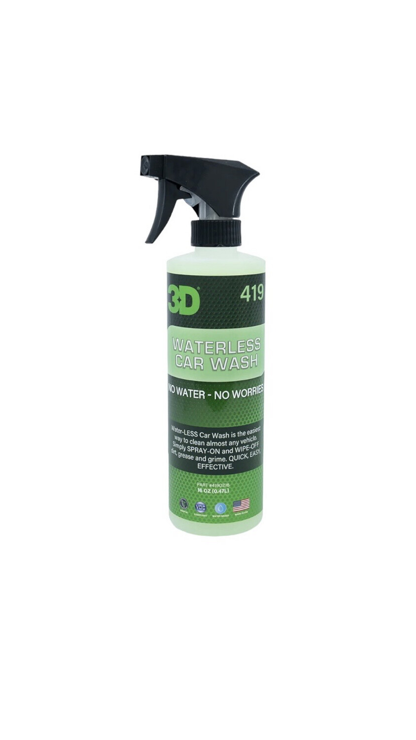 3D Waterless Car Wash - 16 Oz 3D Waterless Car Wash - 16 Oz