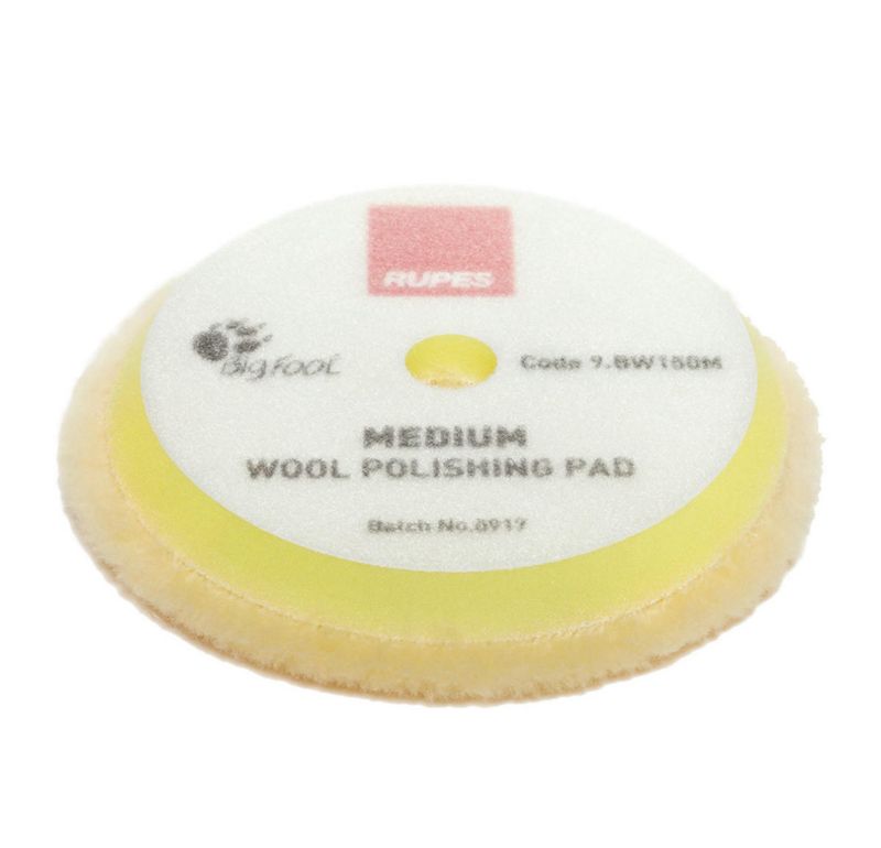 RUPES Medium Yellow Wool Polishing Pad - 6 Inch RUPES Medium Yellow Wool Polishing Pad - 6 Inch