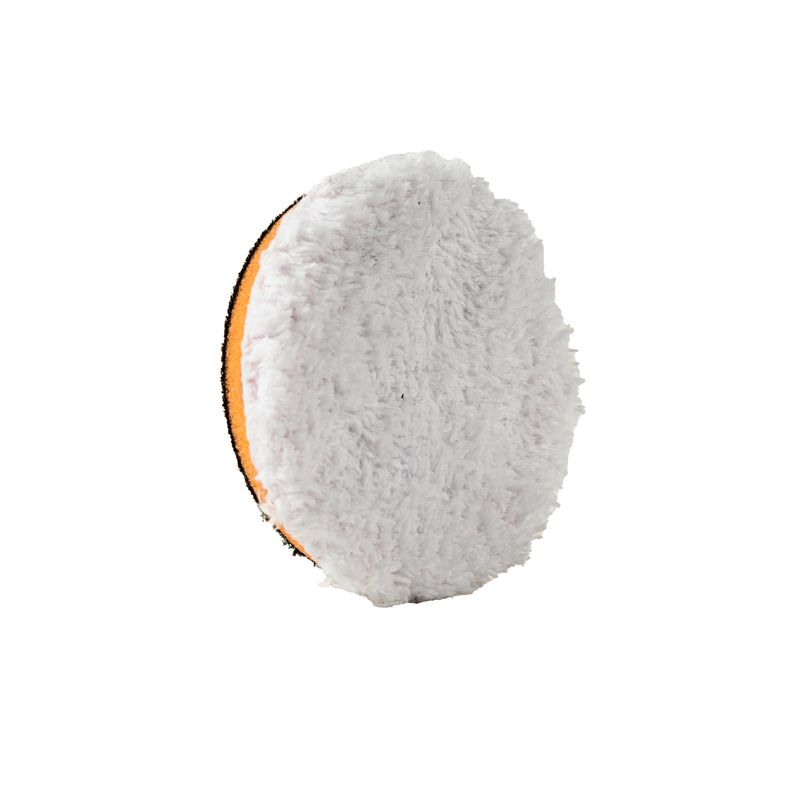 Lake Country Microfiber Light Cutting One Step Pad (OSP) - 3.25&quot;, White/Orange