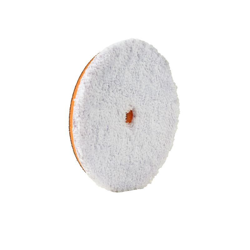Lake Country Microfiber Light Cutting One Step Pad (OSP) - 6.25&quot;, White/Orange