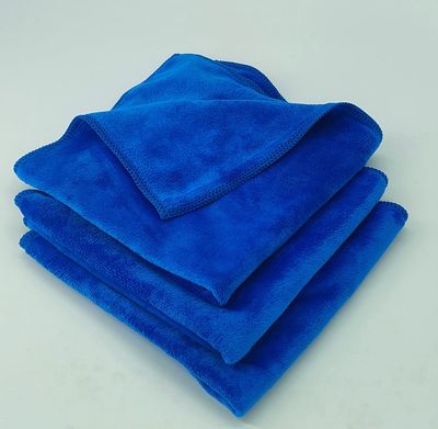 400 GSM Lint Free Blue Microfiber Towel (16x16) 400 GSM Lint Free Blue Microfiber Towel (16x16)