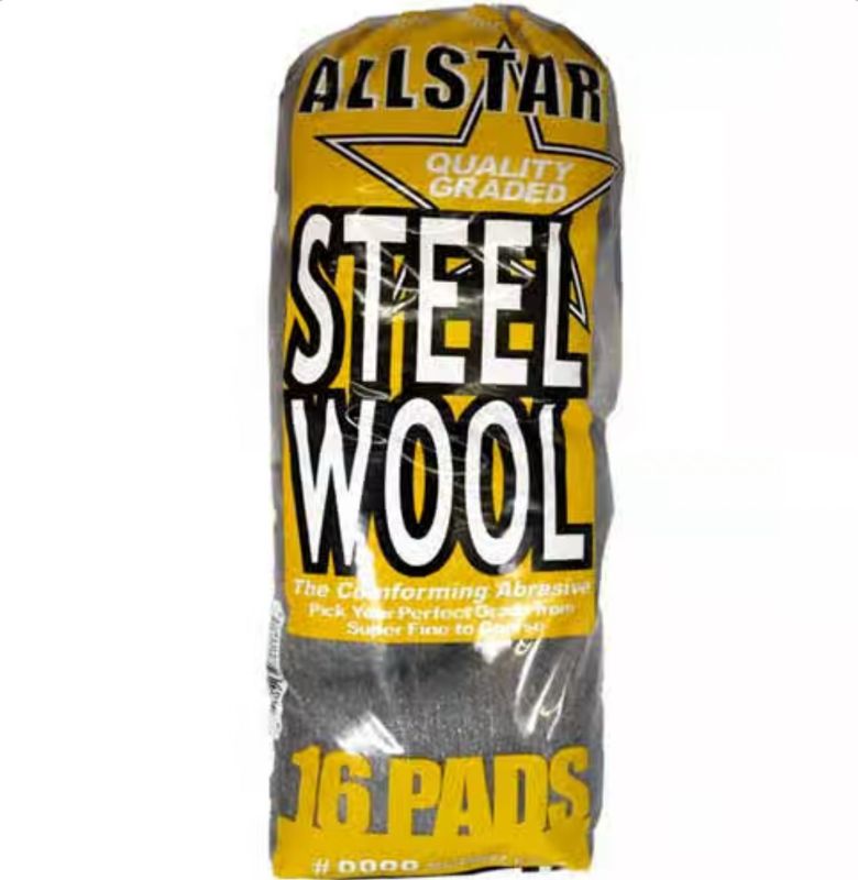 All Star Super Fine 0000 Grade Steel Wool Pads - 16 Pack All Star Super Fine 0000 Grade Steel Wool Pads - 16 Pack