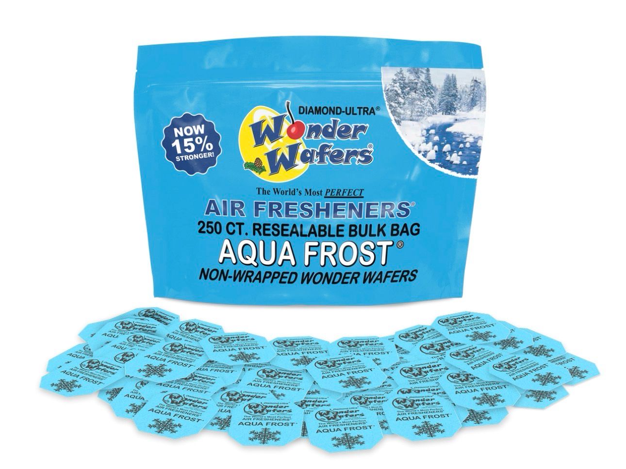 250 Count Non-Wrapped Wonder Wafers Bulk Bag - Aqua Frost