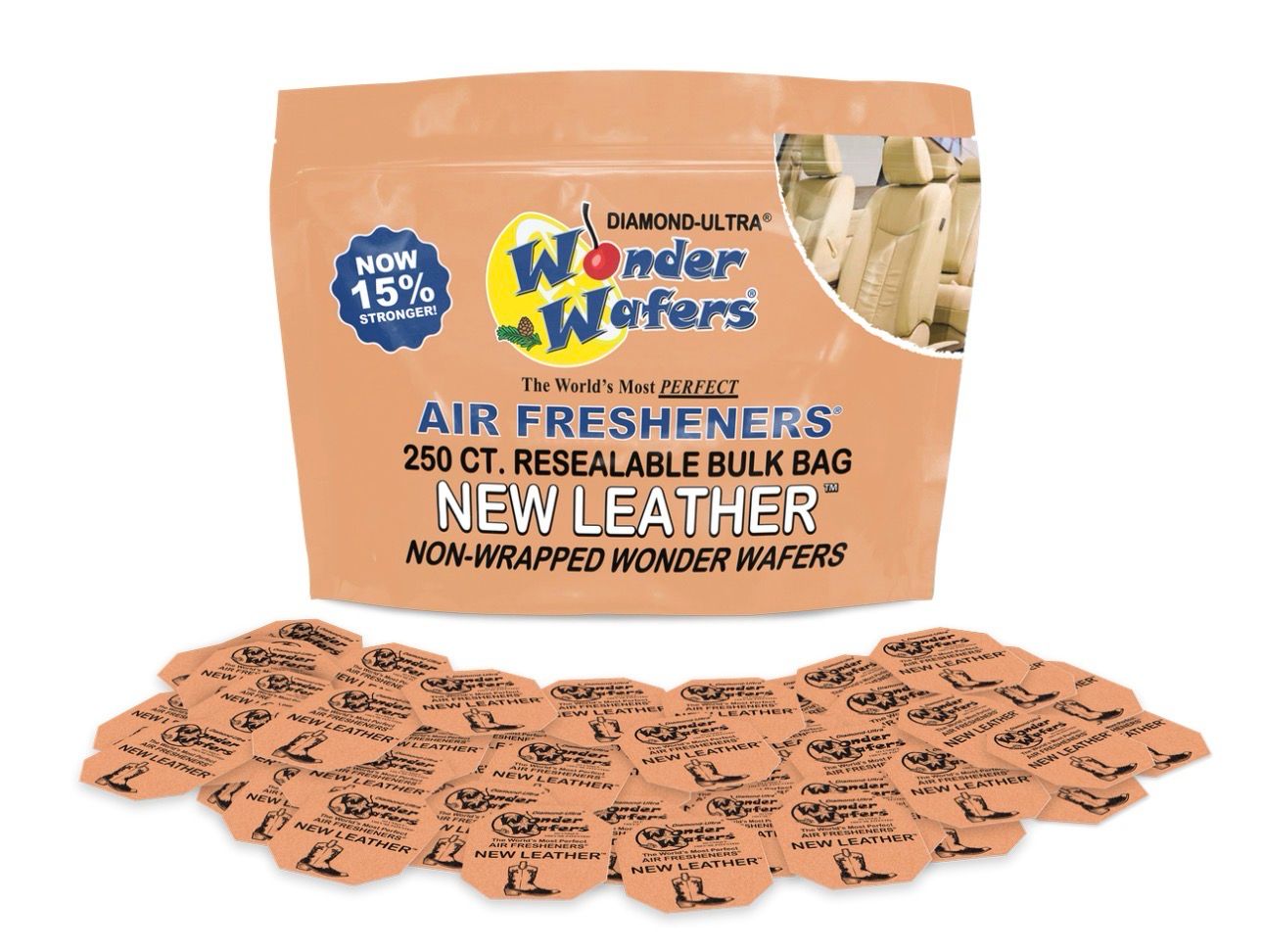 250 Count Non-Wrapped Wonder Wafers Bulk Bag - New Leather