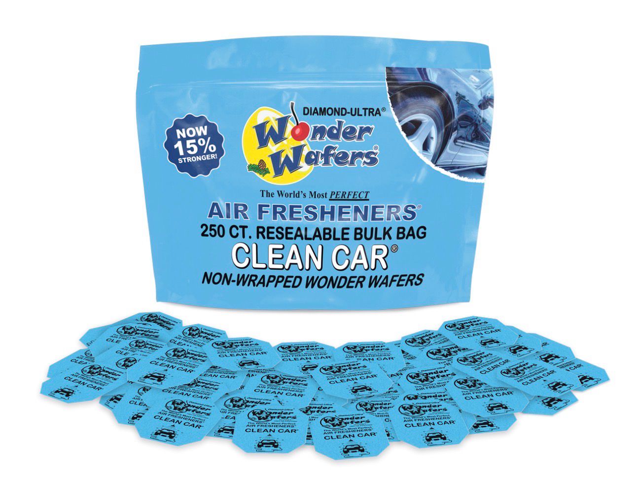 250 Count Non-Wrapped Wonder Wafers Bulk Bag - Clean Car