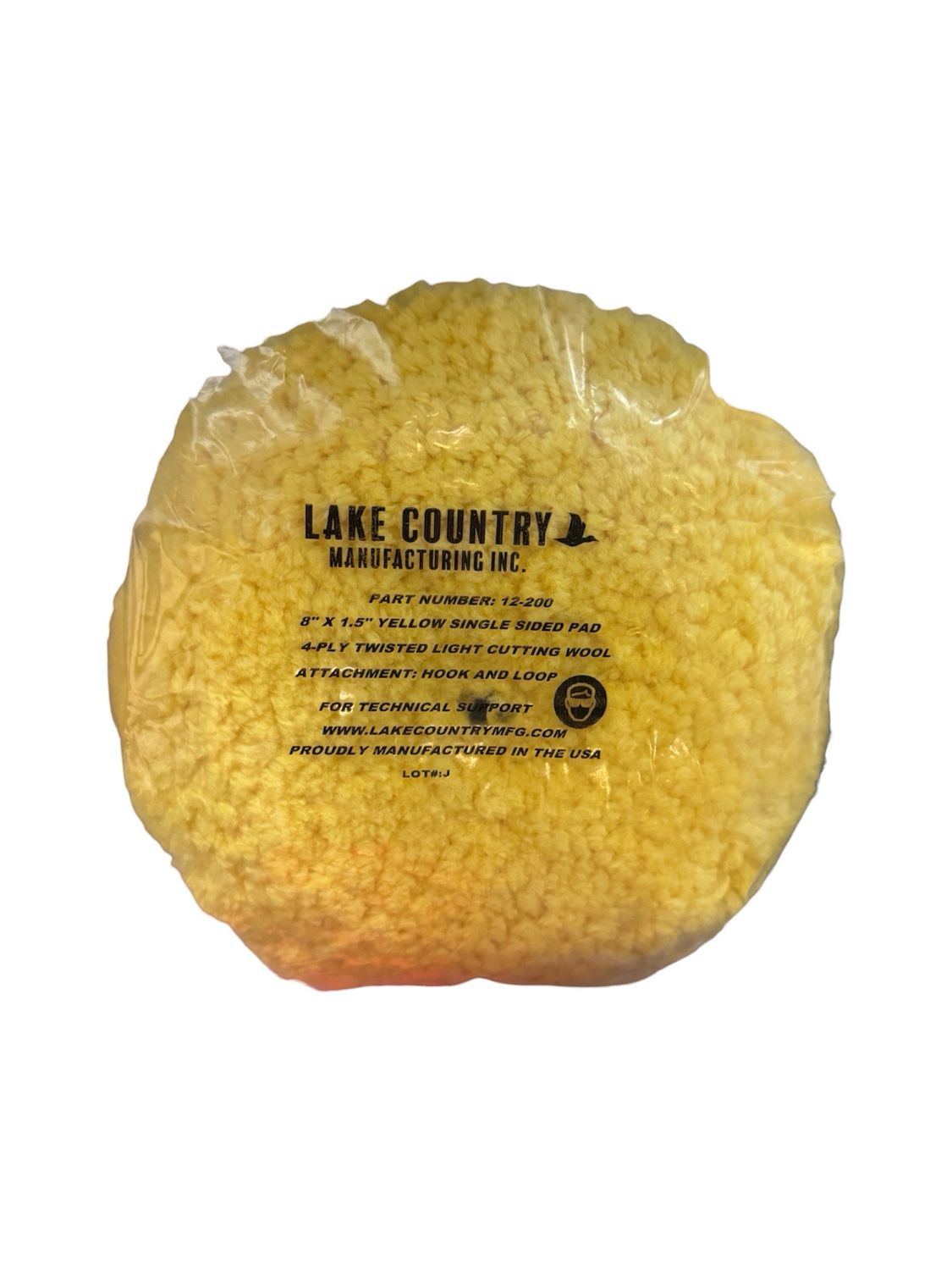 Lake Country 8" X 1.5" CRVD EDG YELLOW TWSTD WOOL BLEND 12-200
