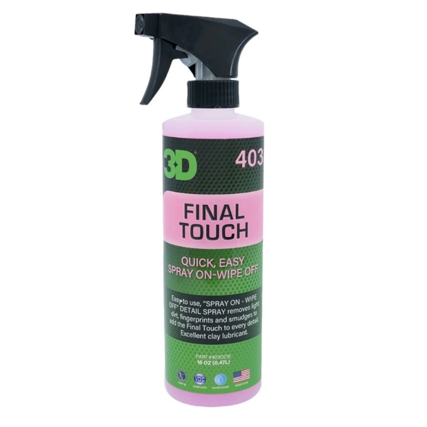 3D Final Touch Quick Detailer - 16 Oz