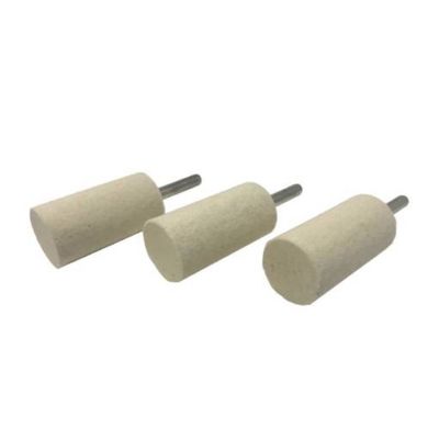 Zephyr - 1X2FC 1" X 2" FELT CYLINDER FOR 1/4" - 3/8" CHUCK (3 PACK)