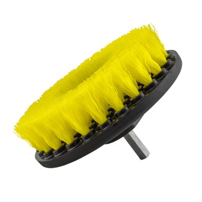 Carpet Brush with Drill Attachment - (YELLOW) Medium
