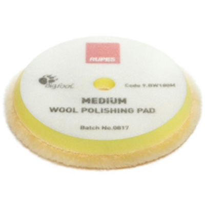 RUPES Medium Yellow Wool Polishing Pad - 7 inch