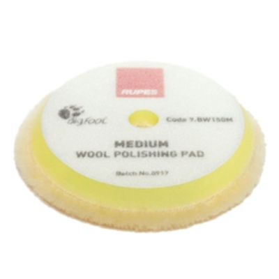 RUPES Medium Yellow Wool Polishing Pad - 6 Inch