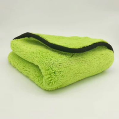 Green Duo Plush Deluxe Microfiber Towel - 1200 GSM (16x16)
