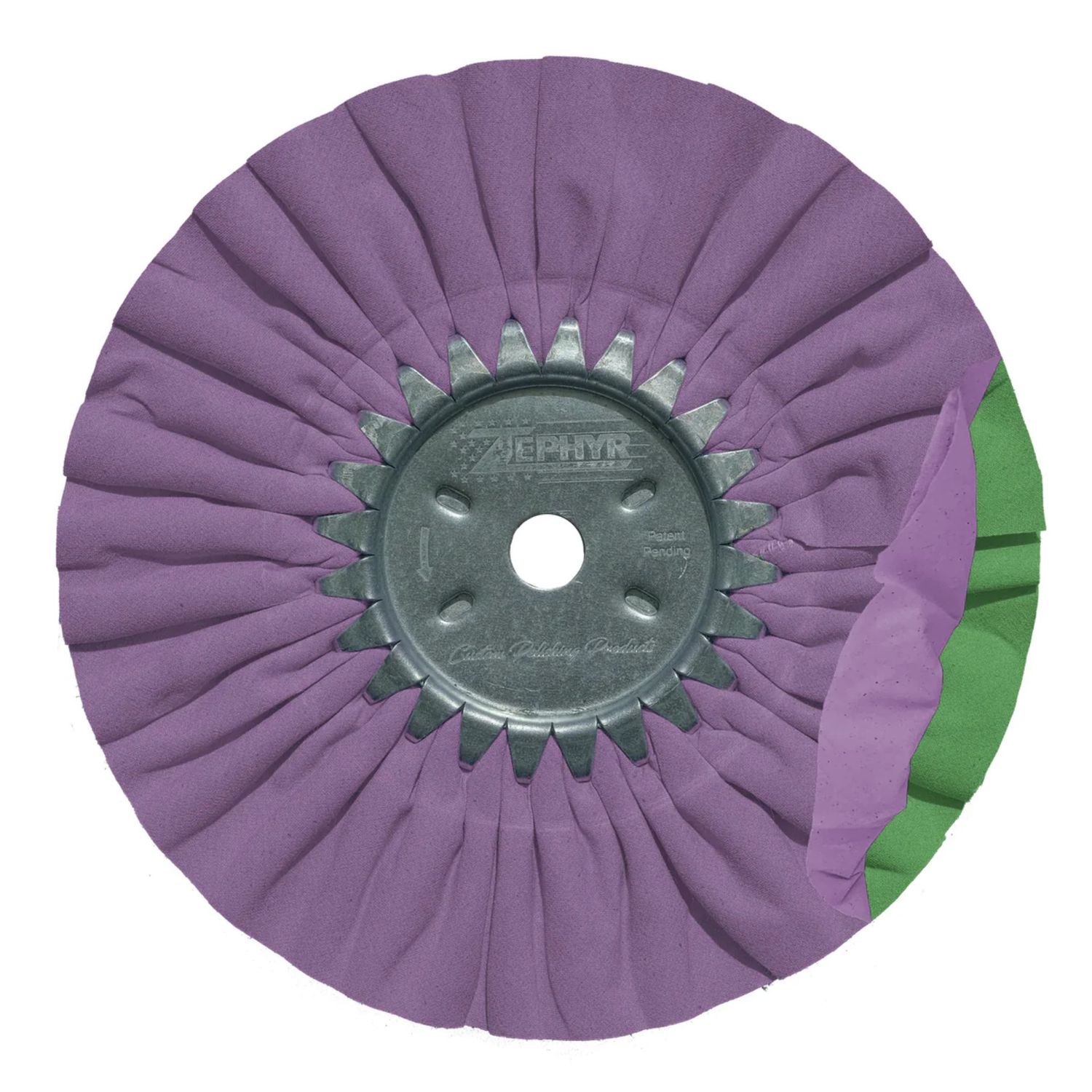 Zephyr - AWP 58-10SC PURPLE / GREEN COMBO SMOOTH CUT Standard Airway Buffing Wheels
