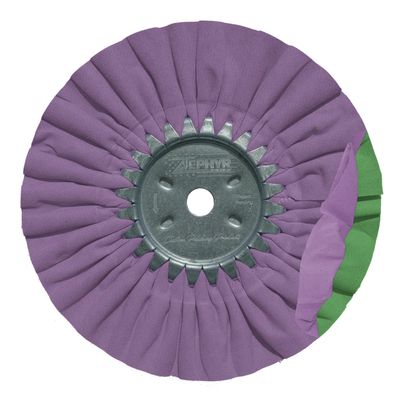 Zephyr - AWP 58-10SC PURPLE / GREEN COMBO SMOOTH CUT Standard Airway Buffing Wheels