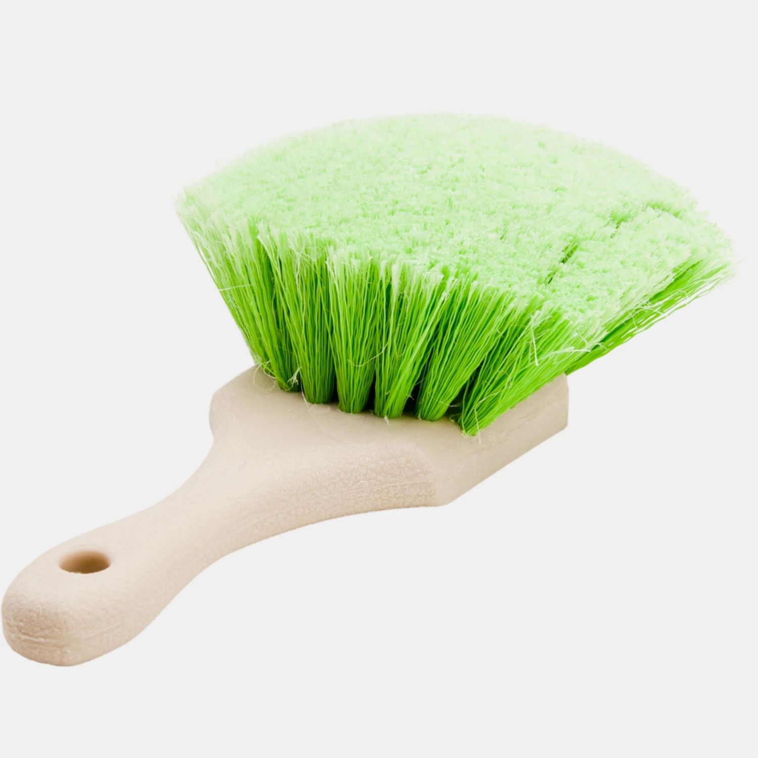 Short Handle Soft Plastic Brush - Green
