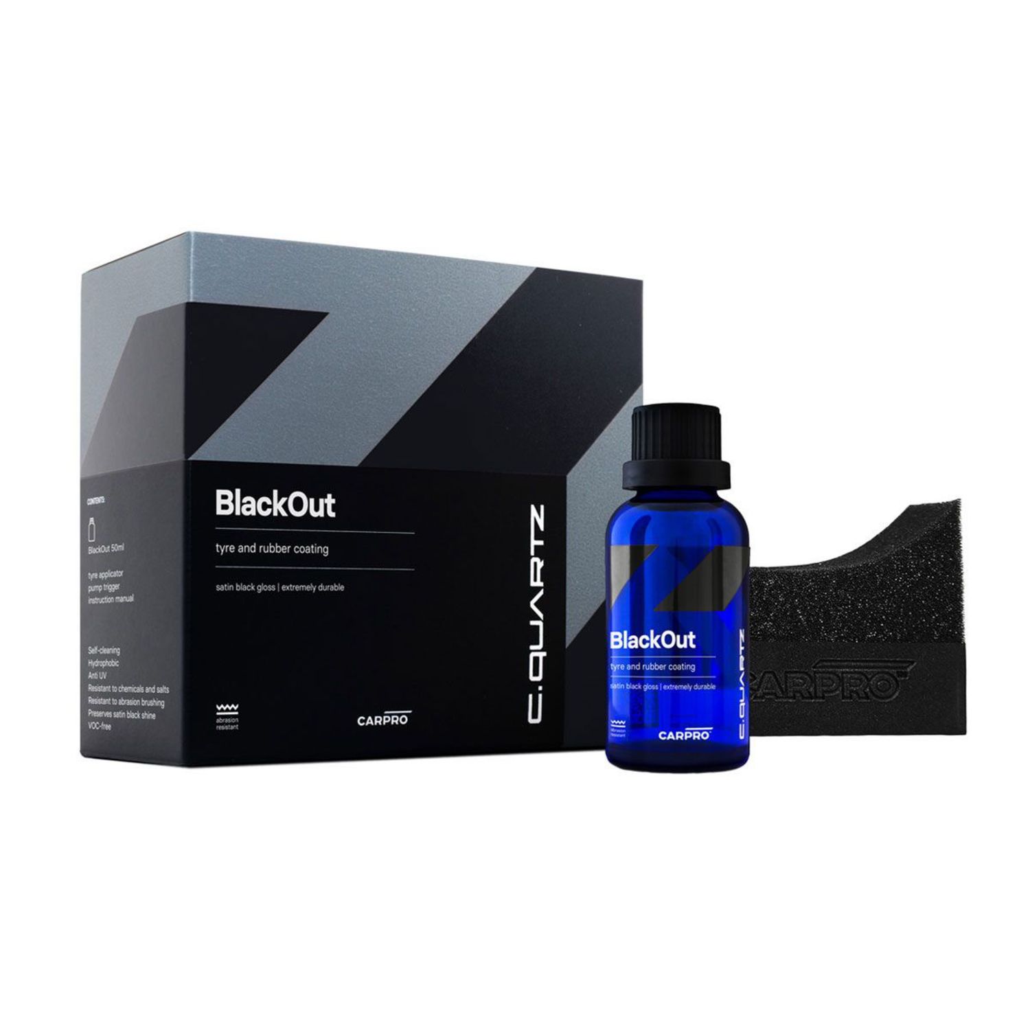CARPRO CQUARTZ BlackOut - Tire &amp; Rubber Coating 50ml