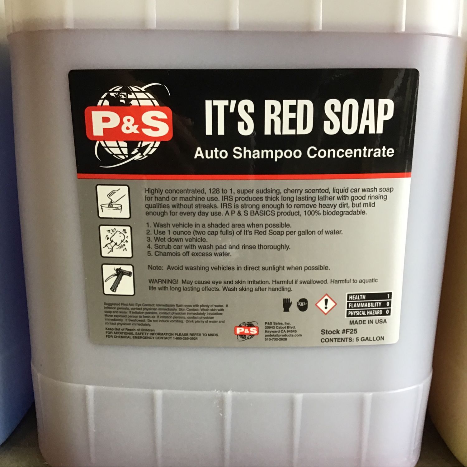 P&amp;S IRS Foaming Auto Shampoo 5 Gallon