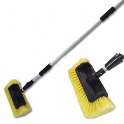 12” Soft Bristle Car Wash Brush with Long Handle - Yellow