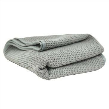 Chemical Guys Gray Matter Silk Effect Super Soft Microfiber Waffle Weave Dryer Towel (36" X 25")