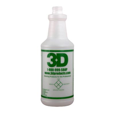 3D Branded Empty Spray Bottle 32Oz with Trigger