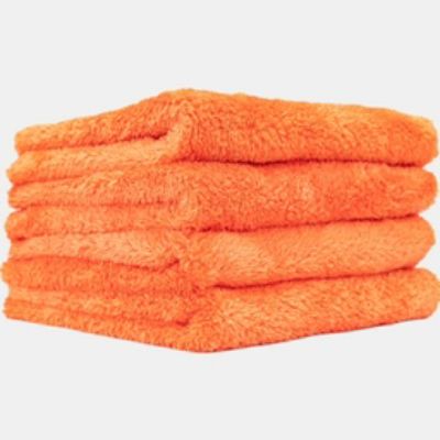 Eagle 500 Orange Ultimate Microfiber Towel - 4 pack (16"x16") - 500 GSM
