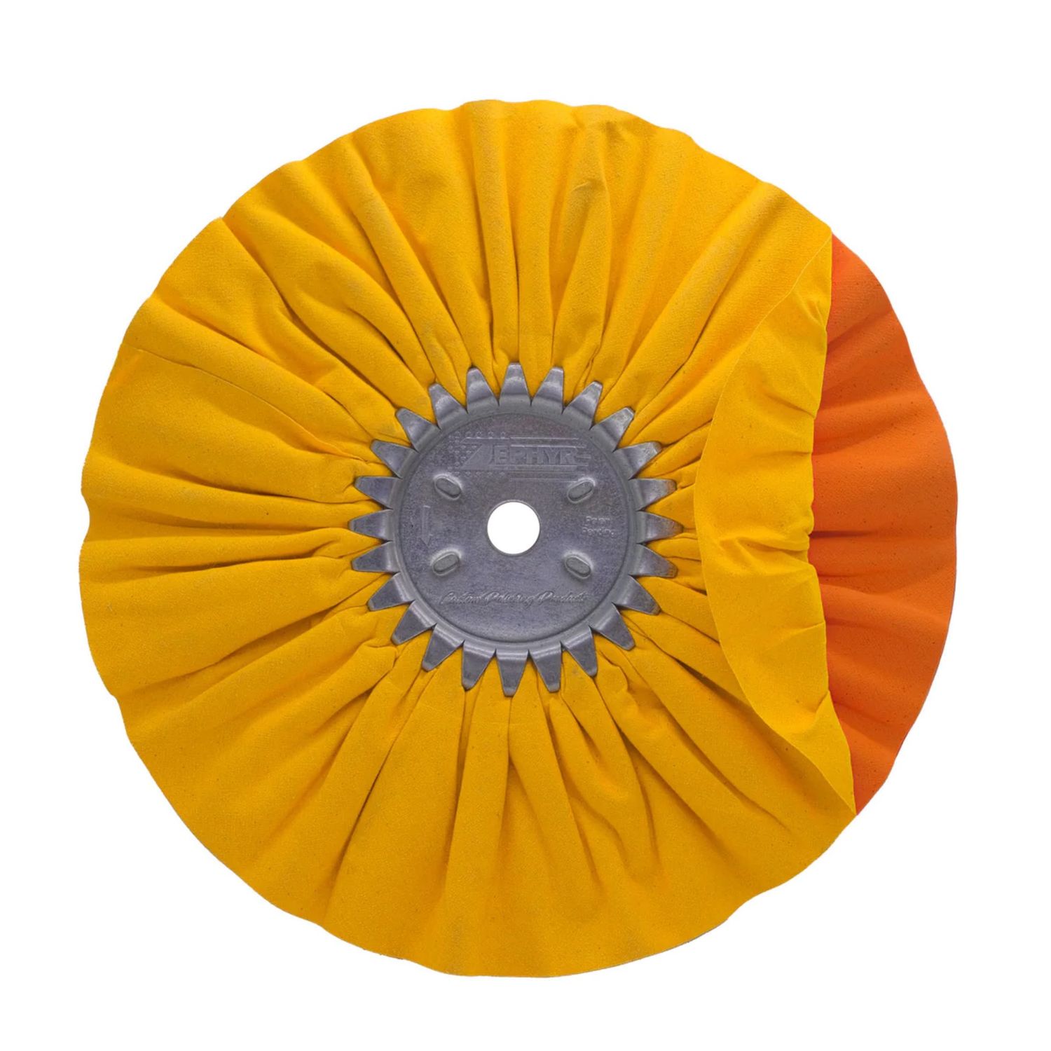 Zephyr - AWY 58-10FC4 10” Yellow/Orange High-Density Pack Airway Buffing Wheels