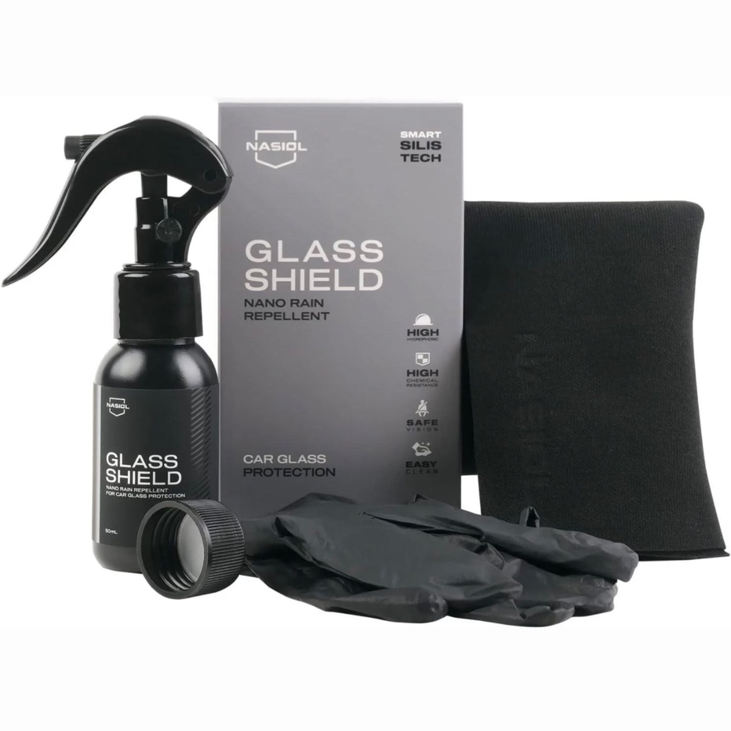 Nasiol GlasShield Nano Rain Repellent Spray Kit 50ml