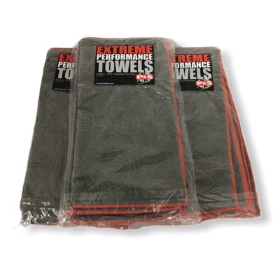 P&amp;S Extreme Performance Microfiber Towels (Gray) - 4 Pack