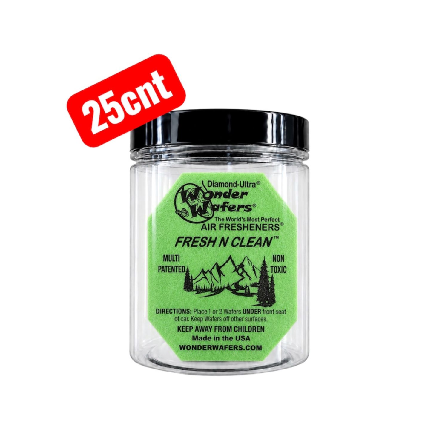25 Count (Fresh N Clean) Non-Wrapped Wonder Wafers