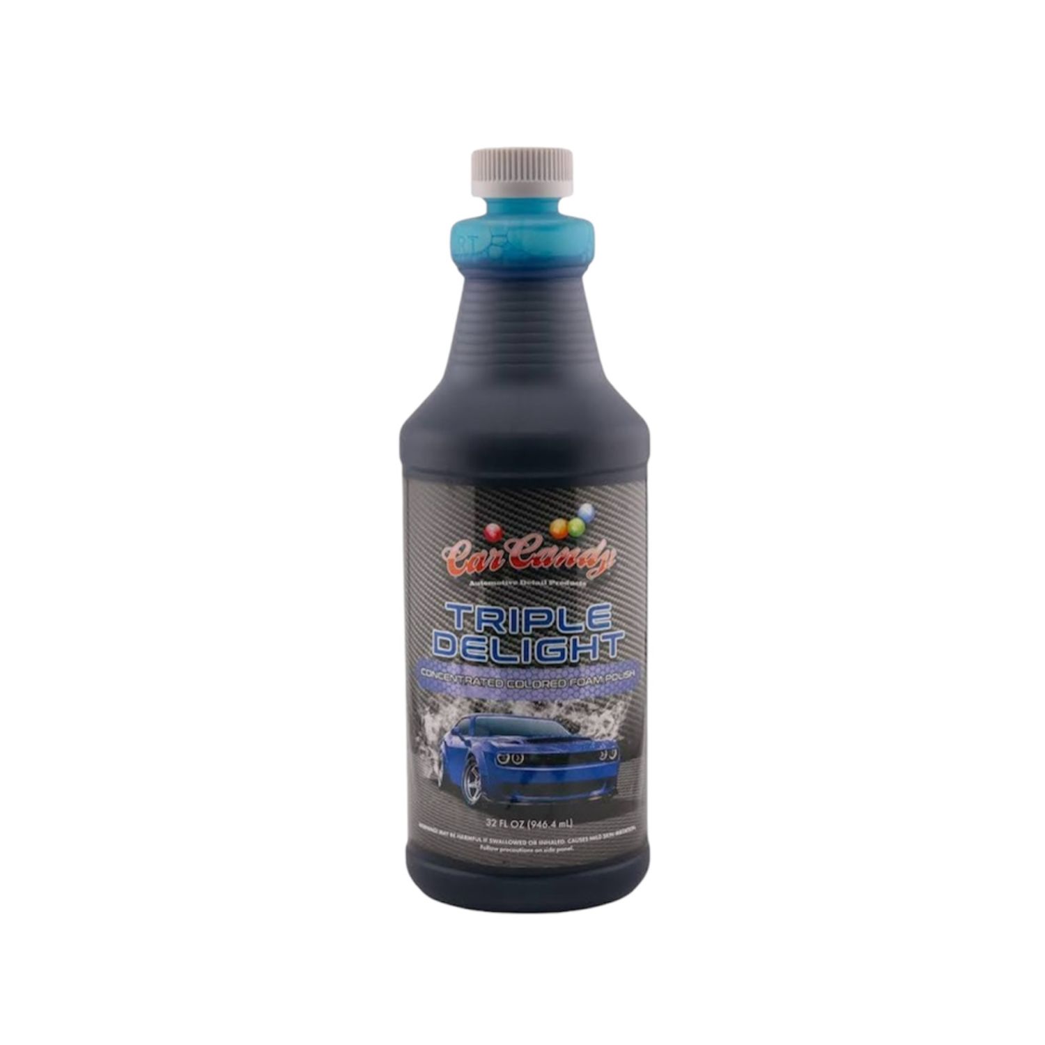 Car Candy Triple Delight - Concentrated Colored Foam Car Soap BLUE  32 Oz
