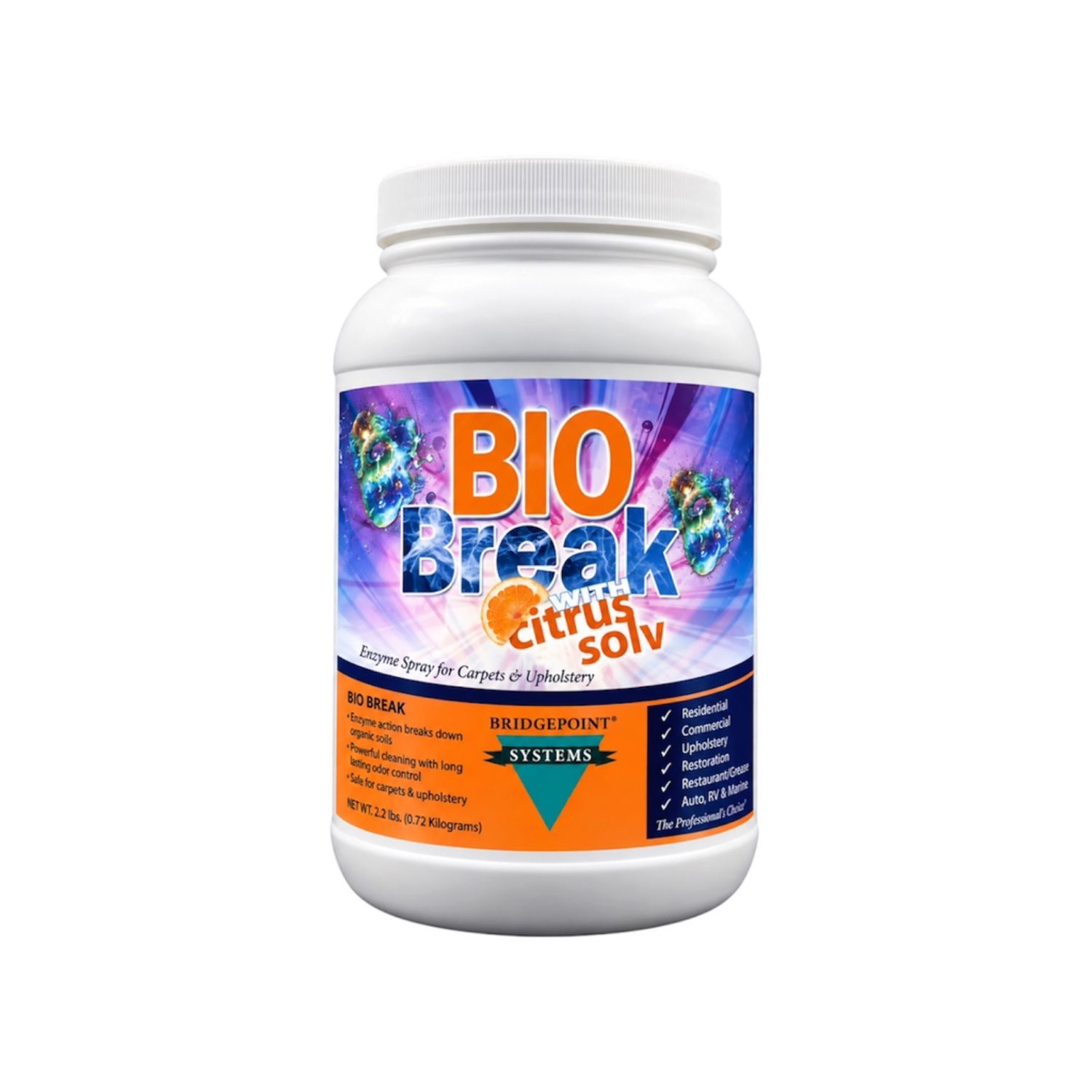 Bridgepoint Systems, Carpet Cleaning Prespray, Bio Break W/Citrus Solv, 6 Lbs
