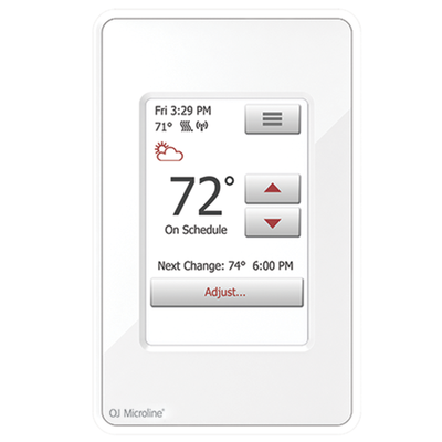Programmable WLAN Touchscreen Thermostat with built-in GFCI