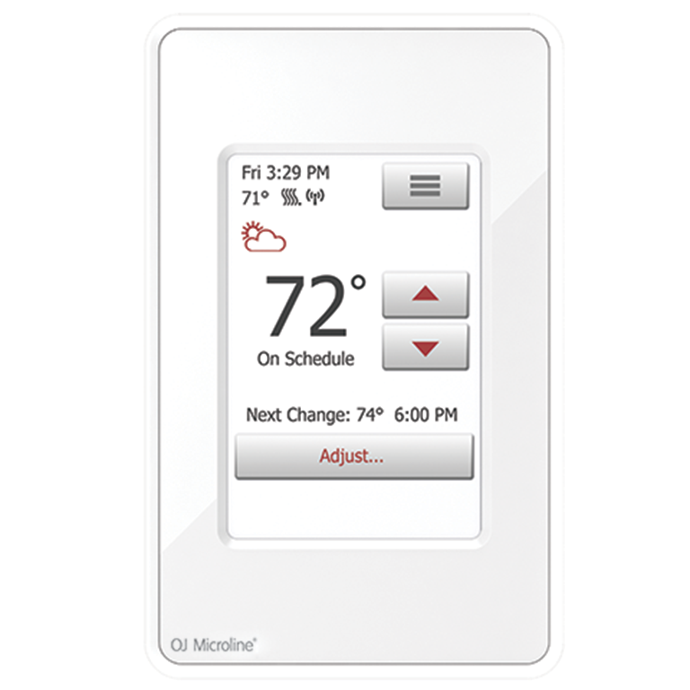 Programmable Touchscreen Thermostat with built-in GFCI