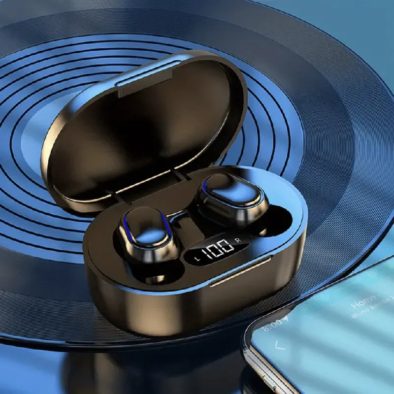 Wireless Headphones, headphones With Microphone TWS Ear Buds With LED Battery Display, In-Ear Headphones For Gaming, Meeting And Sports.