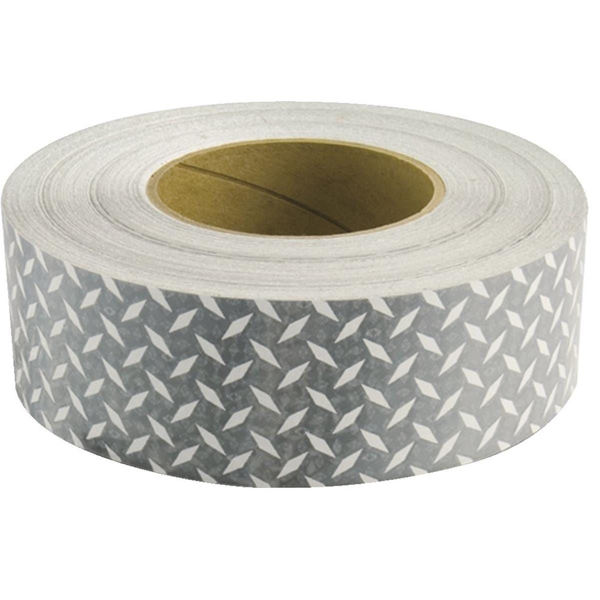 Diamond-Plated White Reflective Conspicuity Tape