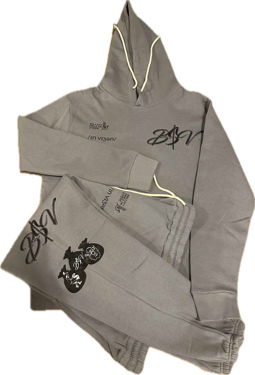 Grey Money bag Invinzen sweatsuit