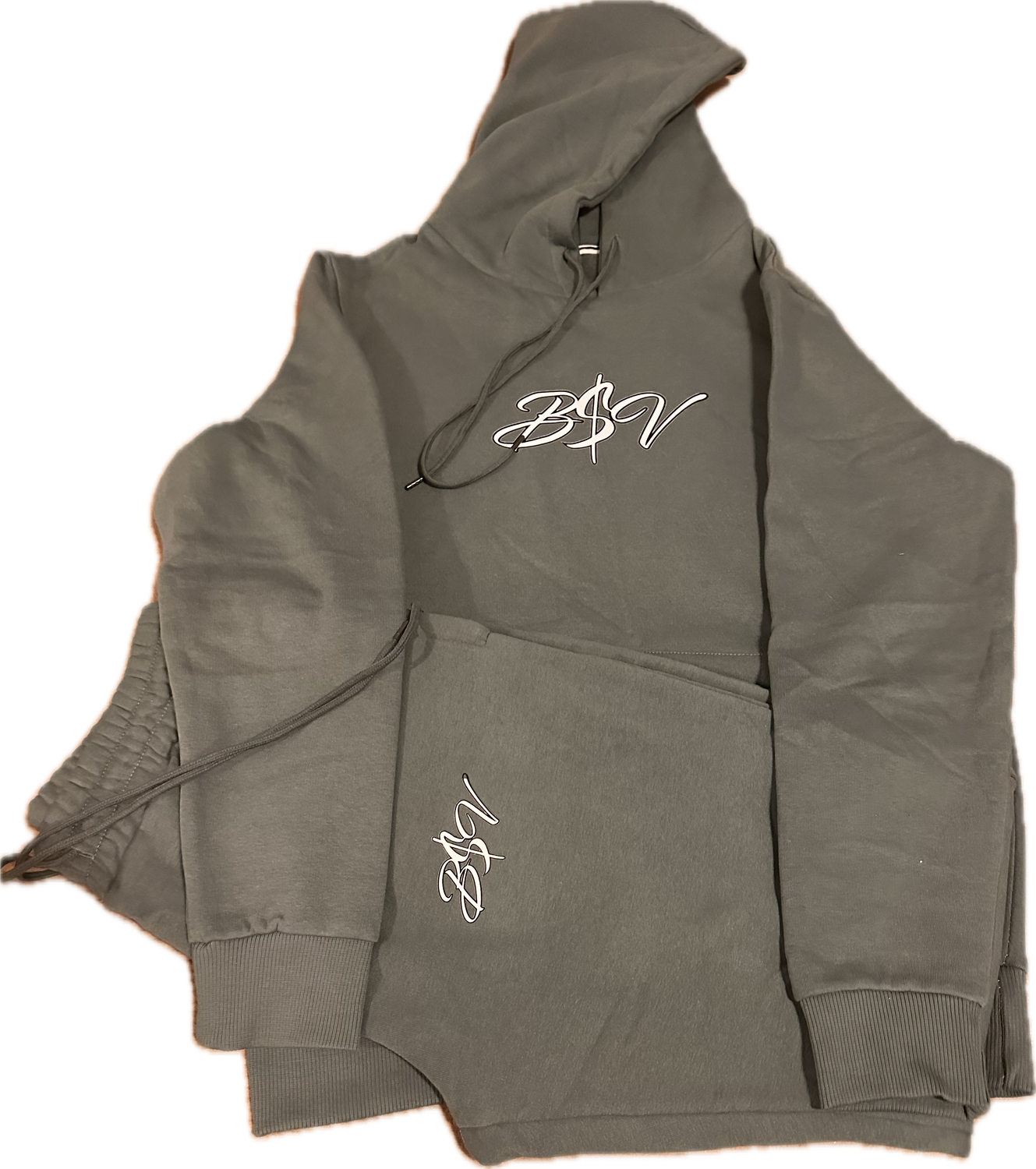Green B$V sweatsuit