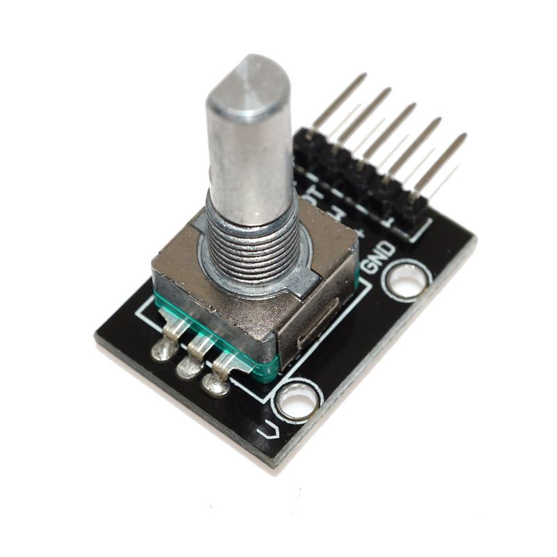Drehimpulsgeber Encoder Modul 5V mit Taster – 360° drehbar, Arduino kompatibel