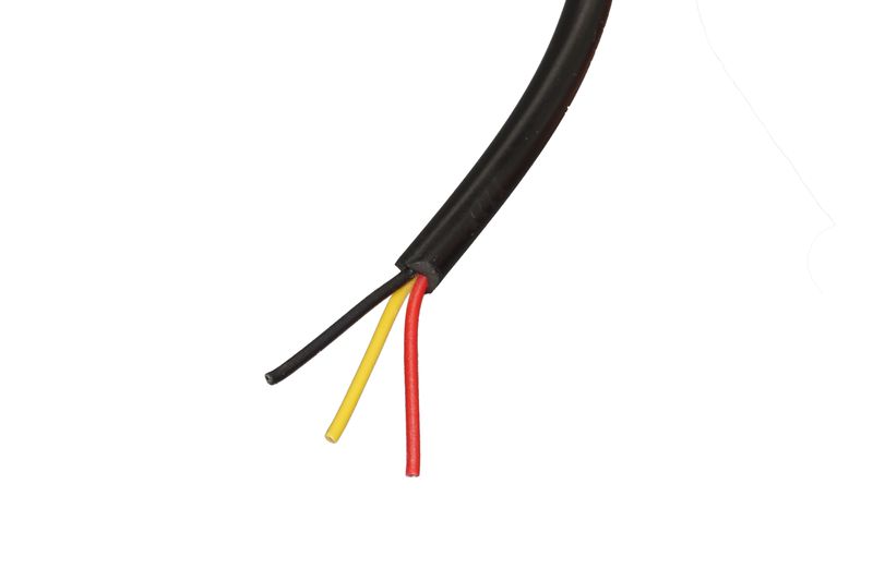 3-adriges 24AWG Kabel – Meterware – Rot, Gelb, Schwarz – Für Arduino & DIY-Projekte