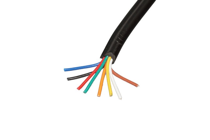 8-adriges 24AWG Kabel – Meterware – Schwarz, Gelb, Rot, Weiß, Grün, Blau, Braun, Orange – Für Arduino & DIY-Projekte